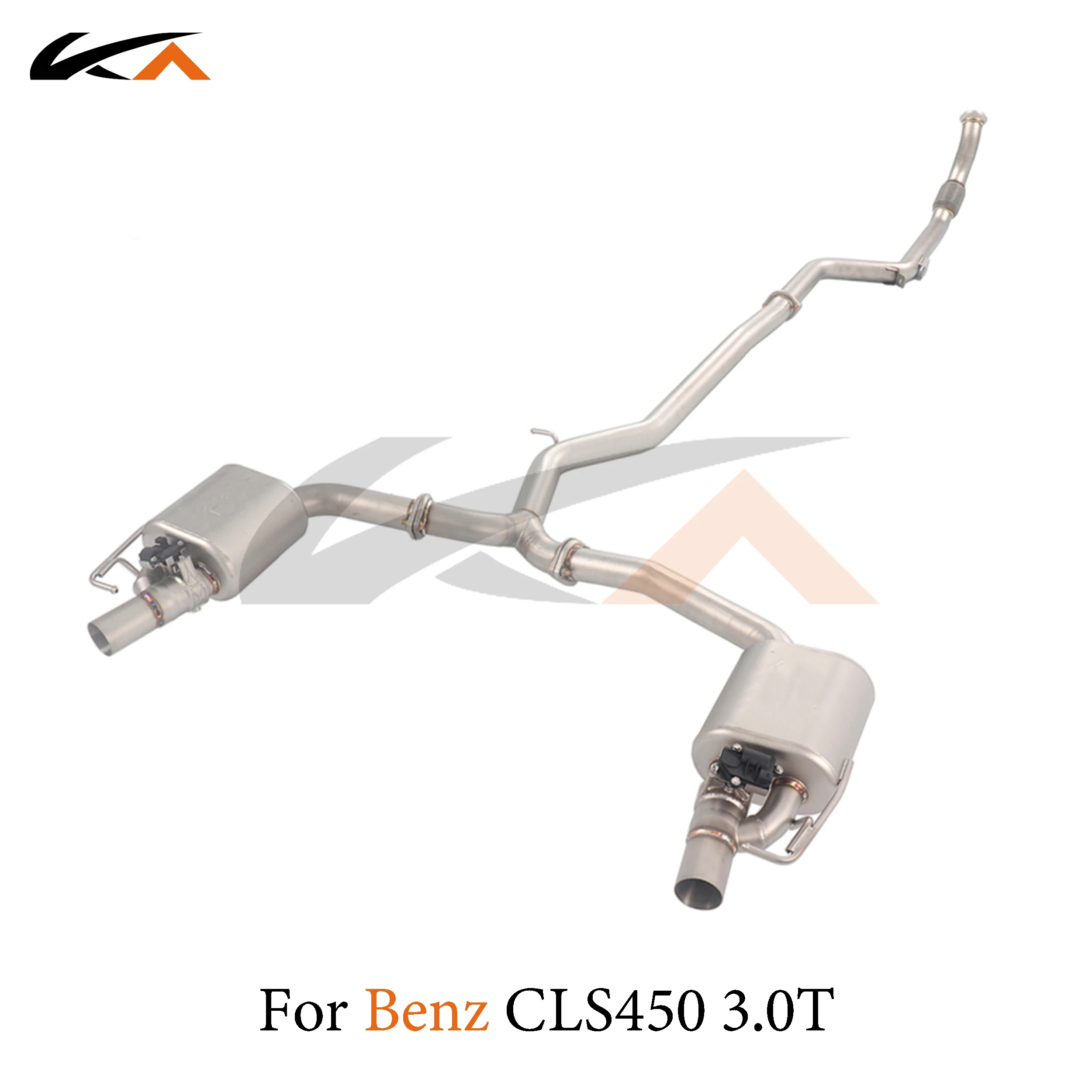 KA Tuning exhaust system steel catback for Mercedes-benz CLS450 3.0T performance auto parts muffler valve