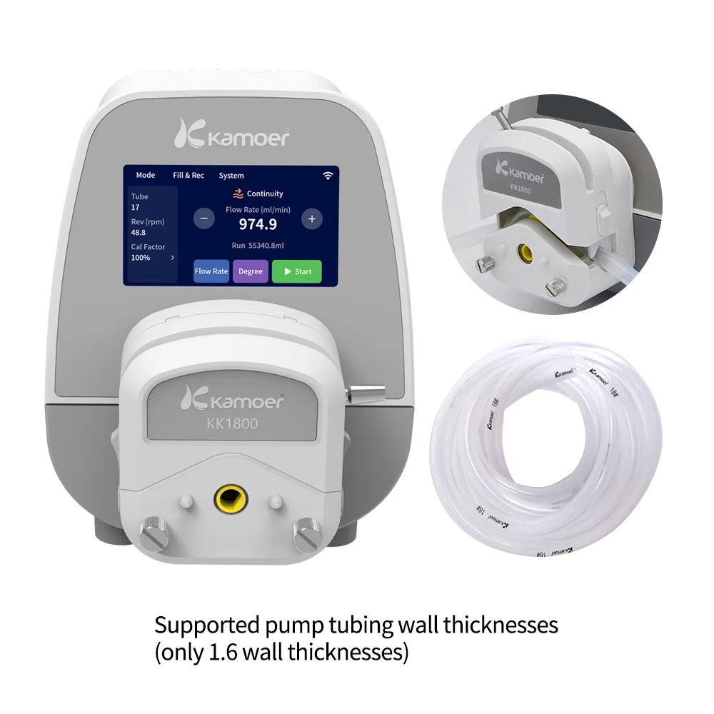 Imagem -04 - Bomba Peristáltica de Alto Fluxo Kamoer Uip Wifi-e para o Enchimento do Alimento e da Bebida do Laboratório 0.03 a 1500 ml Min Ac100v240v