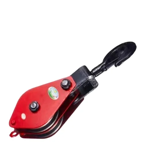 1T Wheel Lifting Snatch Pulley Block Skid Wheel Chain Hoist Chain Block Crane Lifting Sling Material Handling Tool Rigging