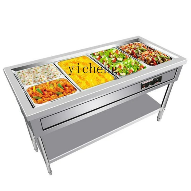 ZF Fast Food Insulation Plate Commercial Desktop Electric Heating Tank Stainless Steel for Cooking Rice