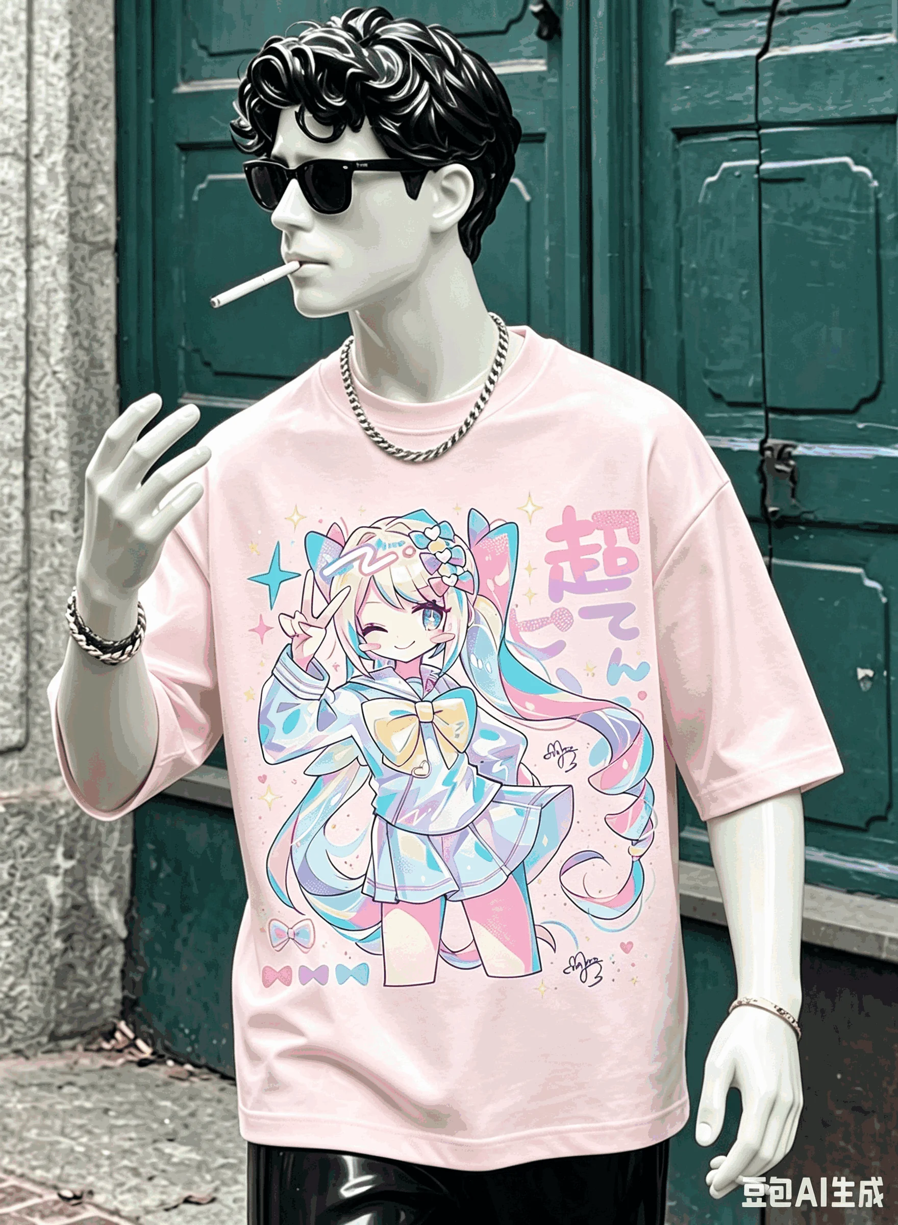 Needy Streamer Overload Übergroßes Unisex-T-Shirt mit Grafikdruck und Rundhalsausschnitt für Männer und Frauen, hochwertig, Y2k, kurze Ärmel, atmungsaktiv – Detail 14