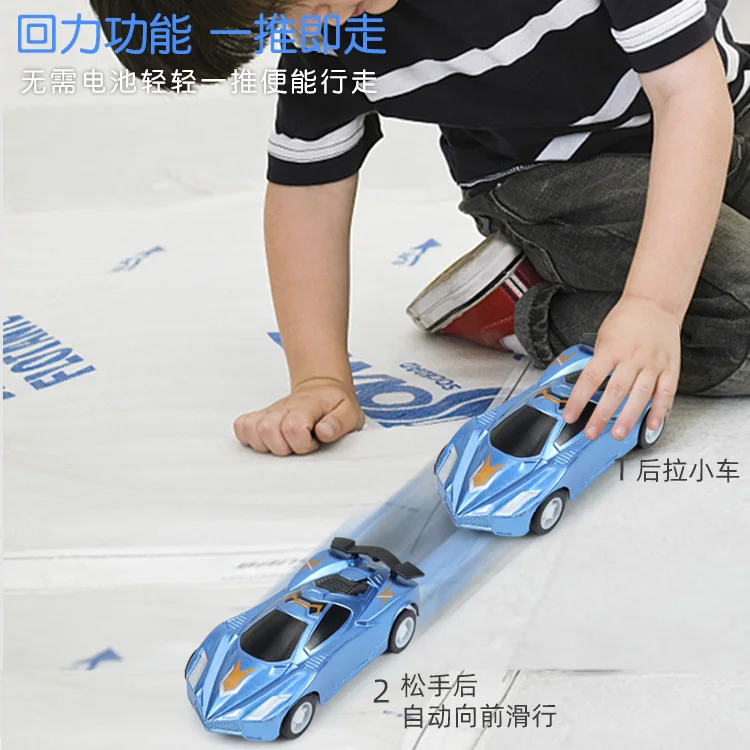 Random 1Pcs Children Mini Pull Back Car Toys Baby Cartoon Racing Bus Car Model Educational Simulation Vehicle Toy For Boys Gifts