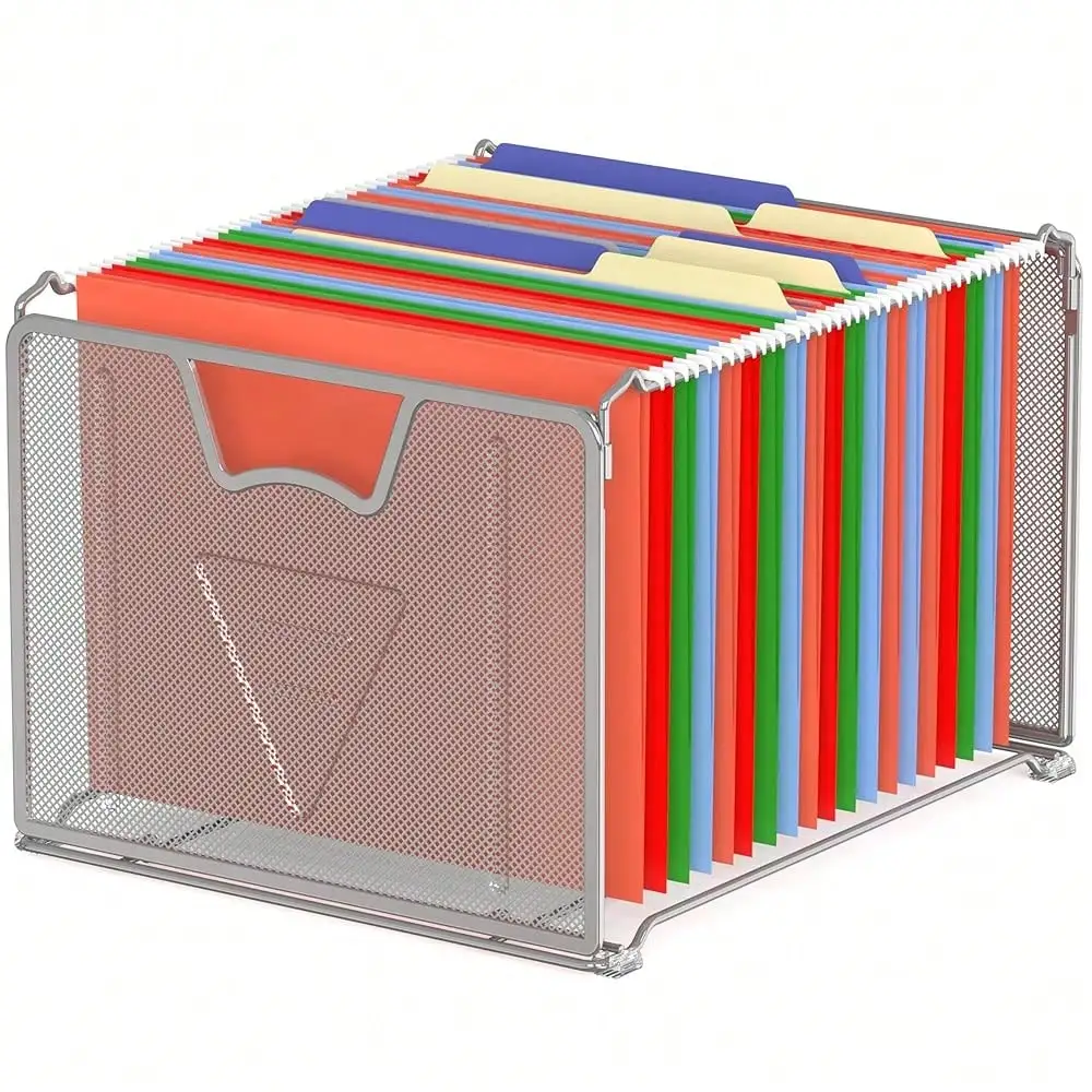 

Mesh Hanging File Folder Organizer, Black