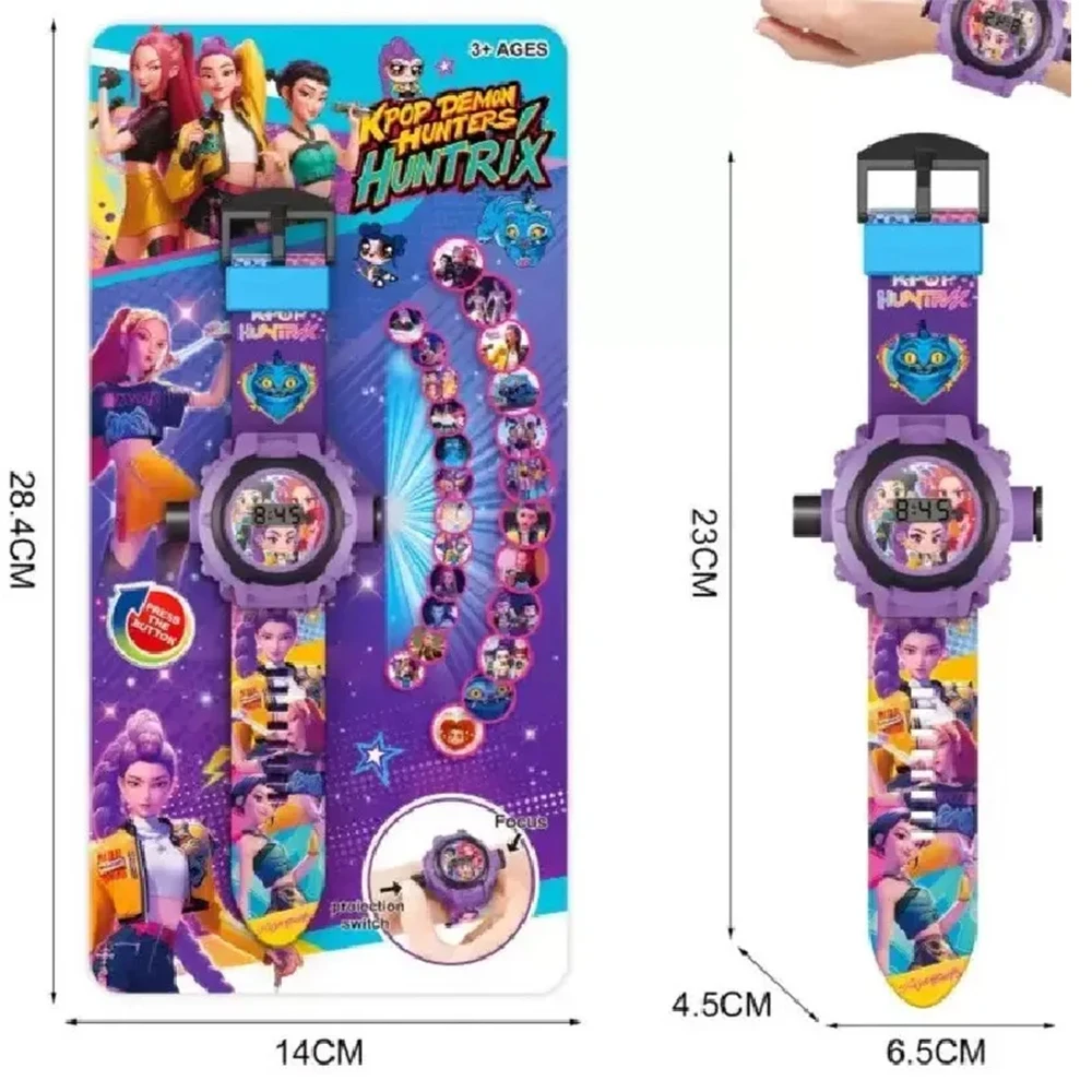 New Anime 24 Pattern 3D Projection Childrens Wrist Watch Projector Toy Perfect For Kids Daily Play And Birthday Gift Present view 6