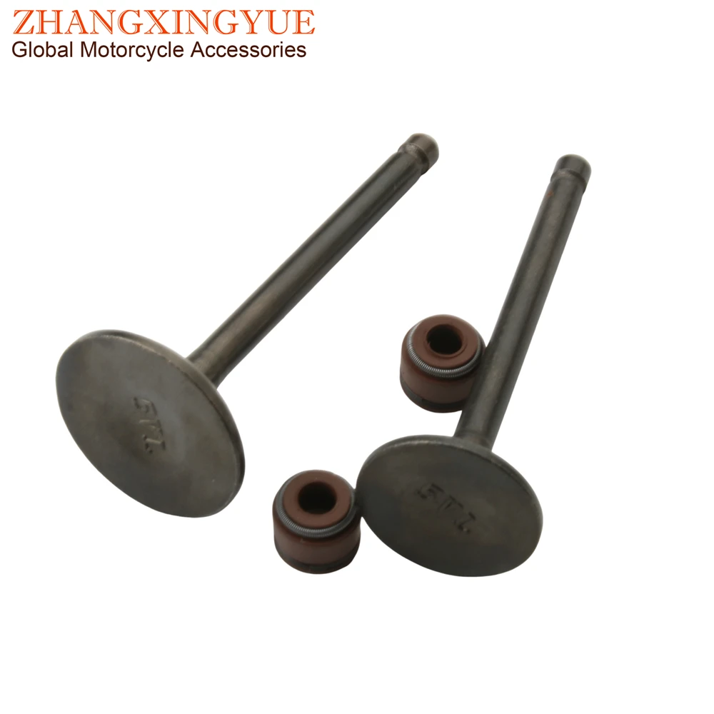 2PC YBR125 Intake And Exhaust Valves For Yamaha XT125R XT125X XT125 X R YBR 125 YB125SPD YBR125ED 5VL-E2121-00 5VL-E2111-00