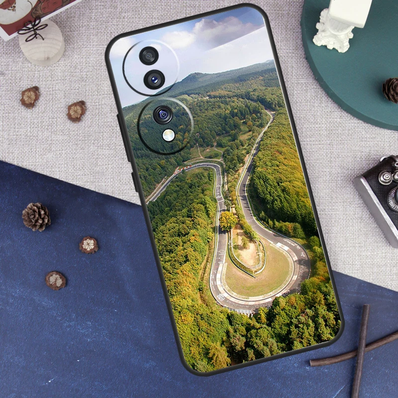 Green Hell Nurburgring Case For Huawei P40 P20 P30 Pro Nova 9 5T P Smart For Honor Magic5 Lite X9a 70 50 X8 Cover