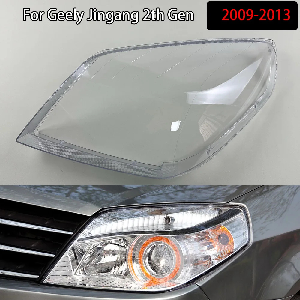 

For Geely Jingang 2th Gen 2009-2013 Headlamp Cover Transparent Headlight Lens Plexiglass Replace Original Lampshade