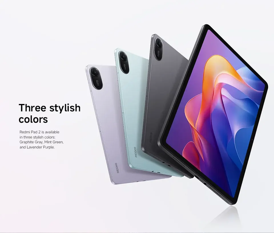 Global Version Xiaomi Redmi Pad 2 9000mAh Battery MTK Helio G100-Ultra 11' Display Fast Charging 90Hz Tablet 8MP HD Camera