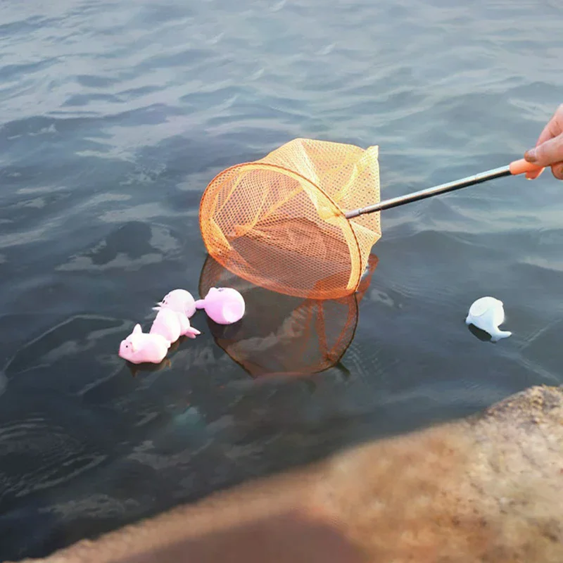 1Pc Retractable Fishing Net For Catching  Butterfly Dragonfly Outdoor Fishing Net Fun Game Toys Landing Net For Children