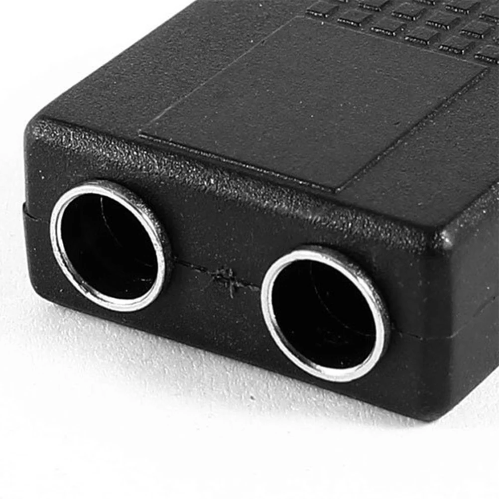 

2Pcs 6.35mm Audio Splitter Male to Dual Female Double Mono Adapter Stereo Jack Plug Full Molded Plastic Audio Adapter
