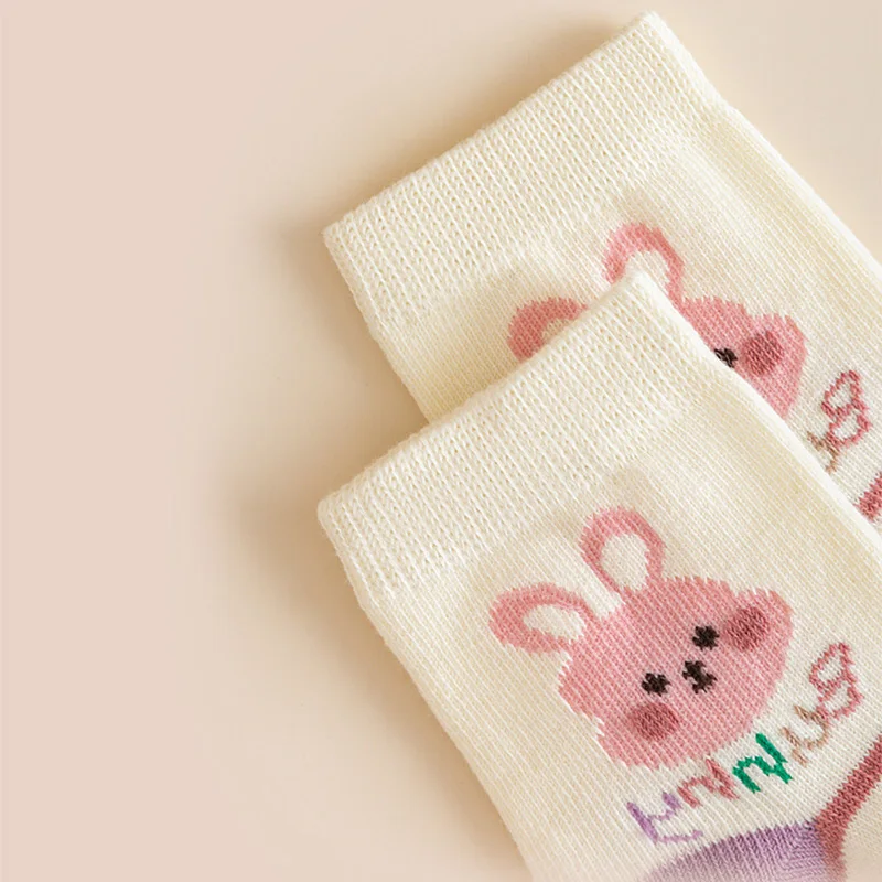 5 Pairs /lot Cute Baby Girls Socks Spring Autumn Cartoon Children Socks Infant Toddler Boy  Kids Students Socks 1-12 Years