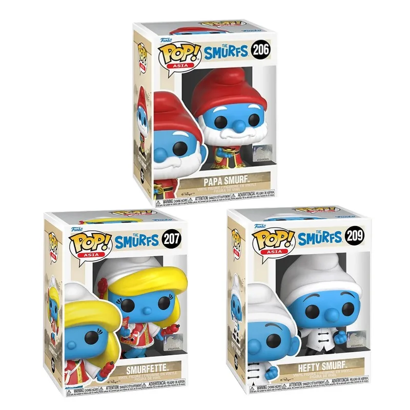 Funko Pop Los Pitufos, Papá Pitufo, Smurfette, Juguete de Moda, Figura de Oficina, Decoración de Habitación, Regalo de Cumpleaños para Niño, Regalo de Navidad
