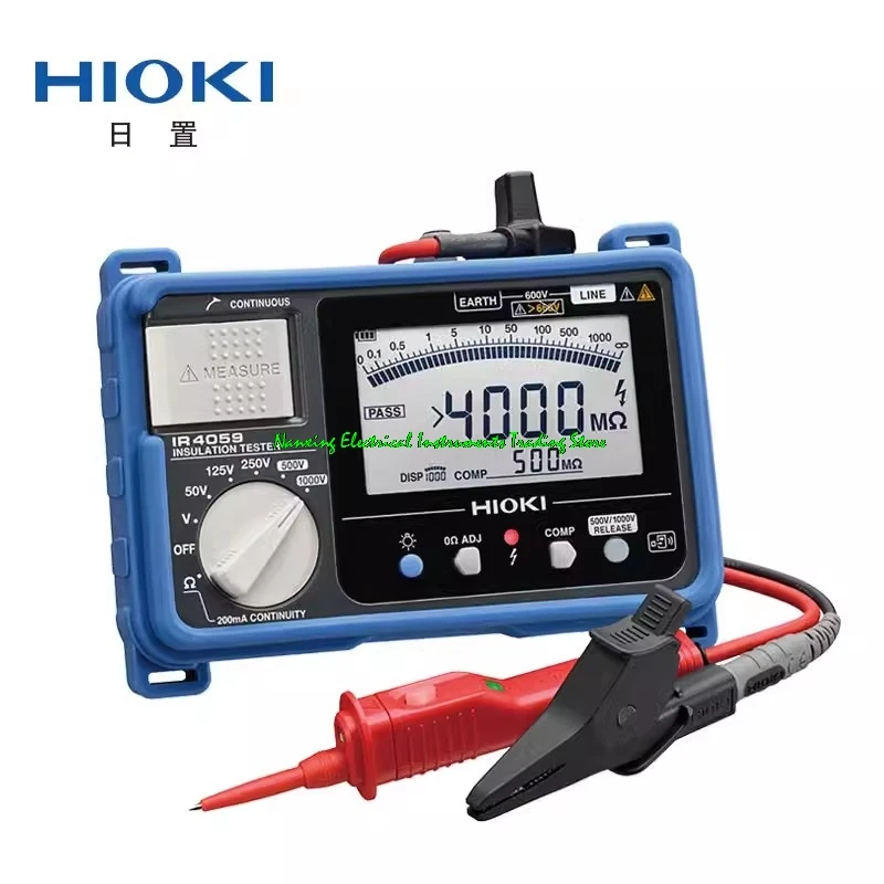 IR4059 Digital INSULATION TESTER  5-range testing voltage of 50 V/100 MΩ to 1000 V/4000 MΩ high-voltage