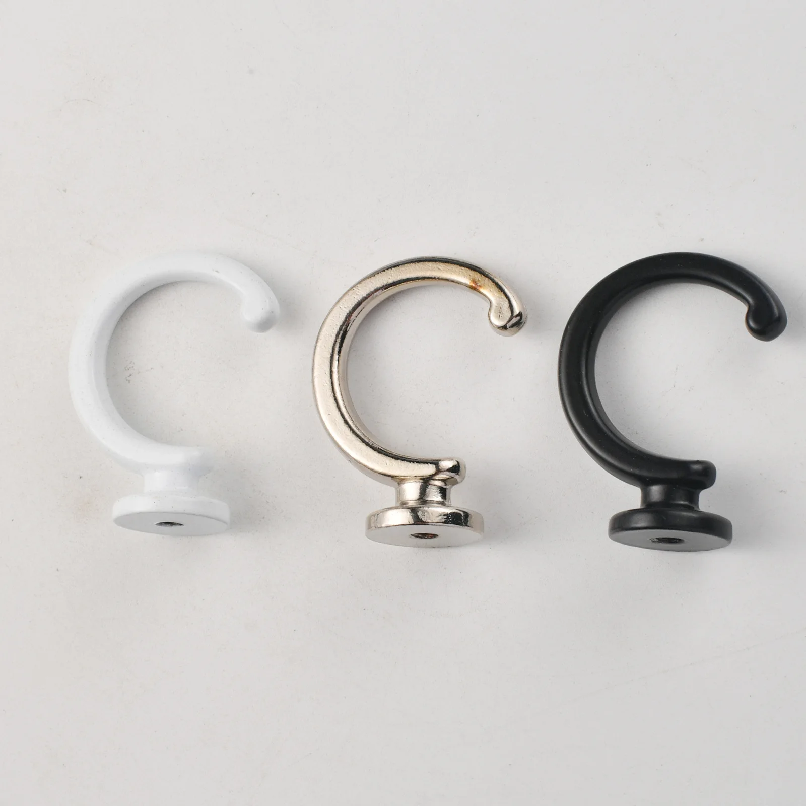 simple small cloakroom wall round curved hanger hook zinc alloy