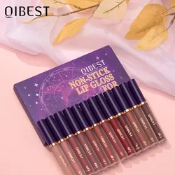 12-Piece Lip Gloss Set, Non-Stick, Non-Fading, Durable Liquid Lipstick with Gift Box - Perfect Makeup Gift for Friends and Famil