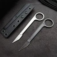 Mini Straight Knife Neck Knife Outdoor Camping Rescue Survival Utility EDC Tools Tactical Fixed Blade Knife with Kydex Sheath