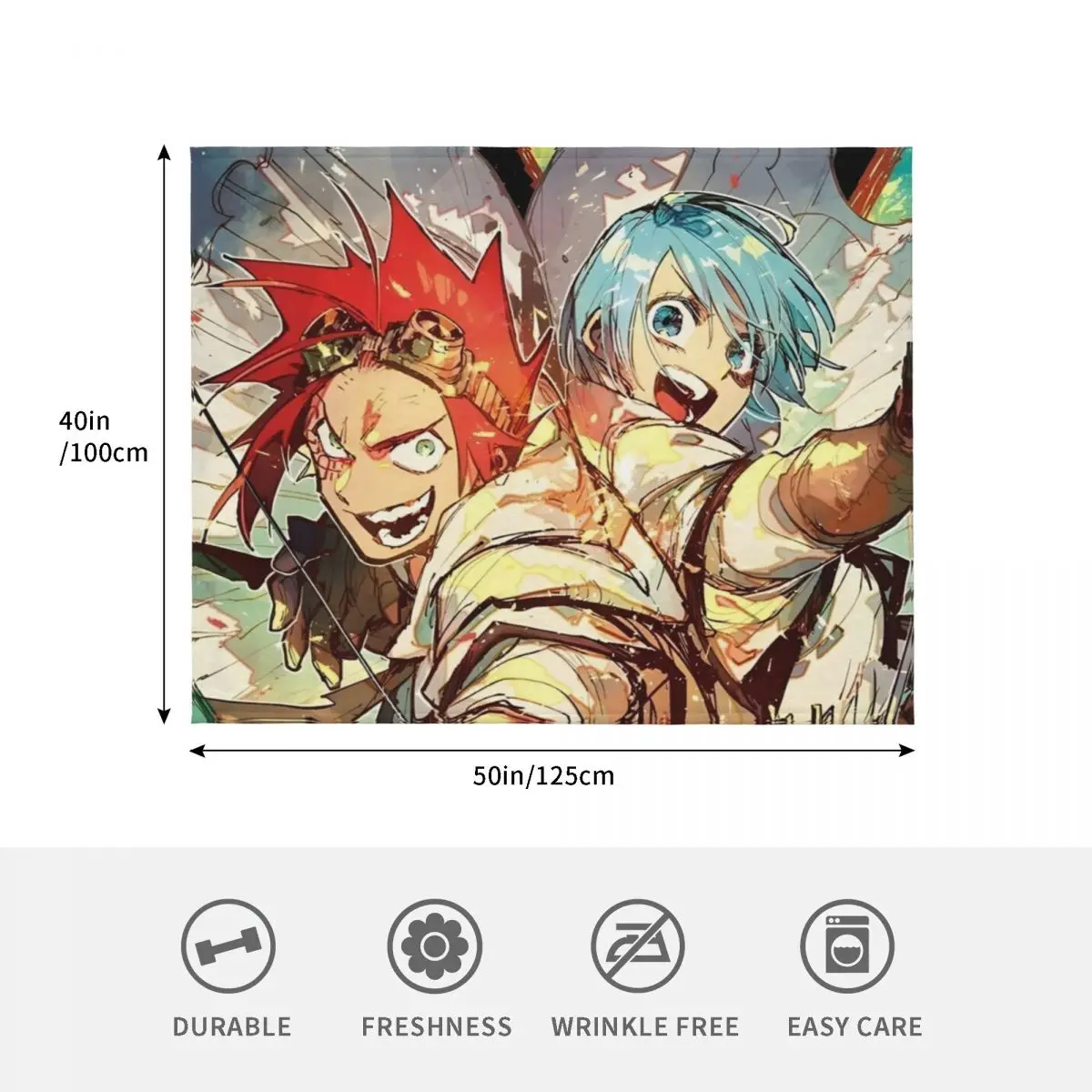 Sabikui Bisco - بطانية رمي اللوحة أريكة عملاقة مانغا الصيف للبطانيات الرقيقة للأريكة #4