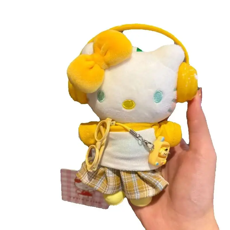 

Милый плюшевый брелок-подвеска Hello Kitty в виде мультяшных наушников, идеальный подарок для девочек