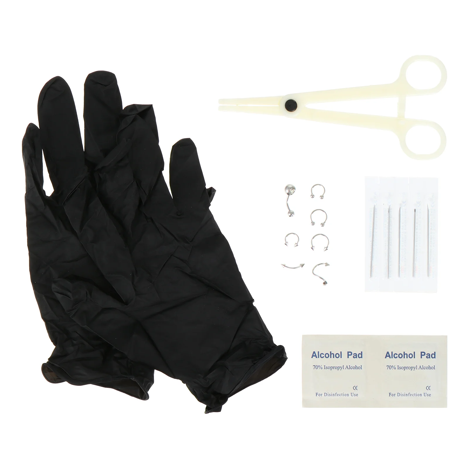 

17 Pcs Tattoo Set Body Kit Professional Tool Jewelry Needles Tools Eyebrow