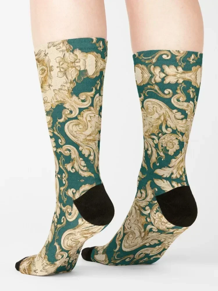 A Modern Vintage Dream (emerald green background) Socks fashionable hockey hiphop Thermal man winter Luxury Woman Socks Men's