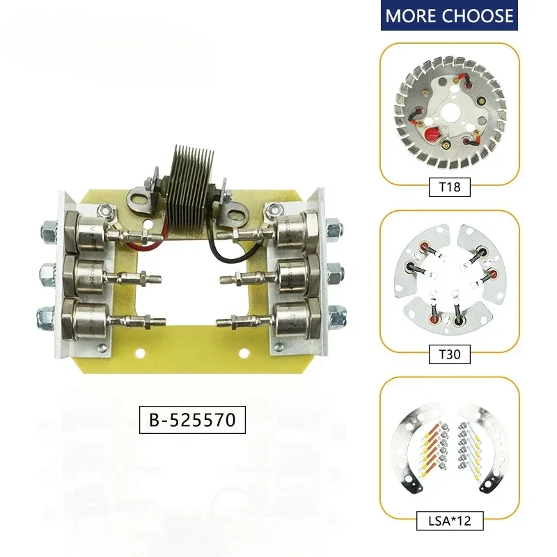 Alternador giratorio rectificador, diodo para generador Marathon Serie 740, B-525570-2, B-525571-2