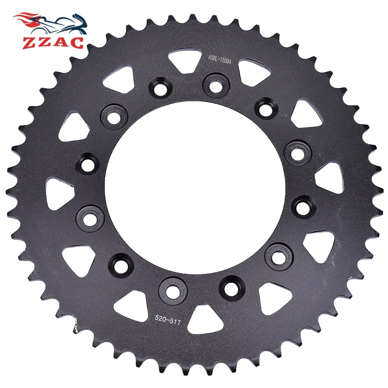 520 51T Motorcycle Rear Sprocket Staring Wheel For HONDA CR125 CR125R CR250 CRF250 R 2004-2010 CRF450 X/L 2005-2021 CR500