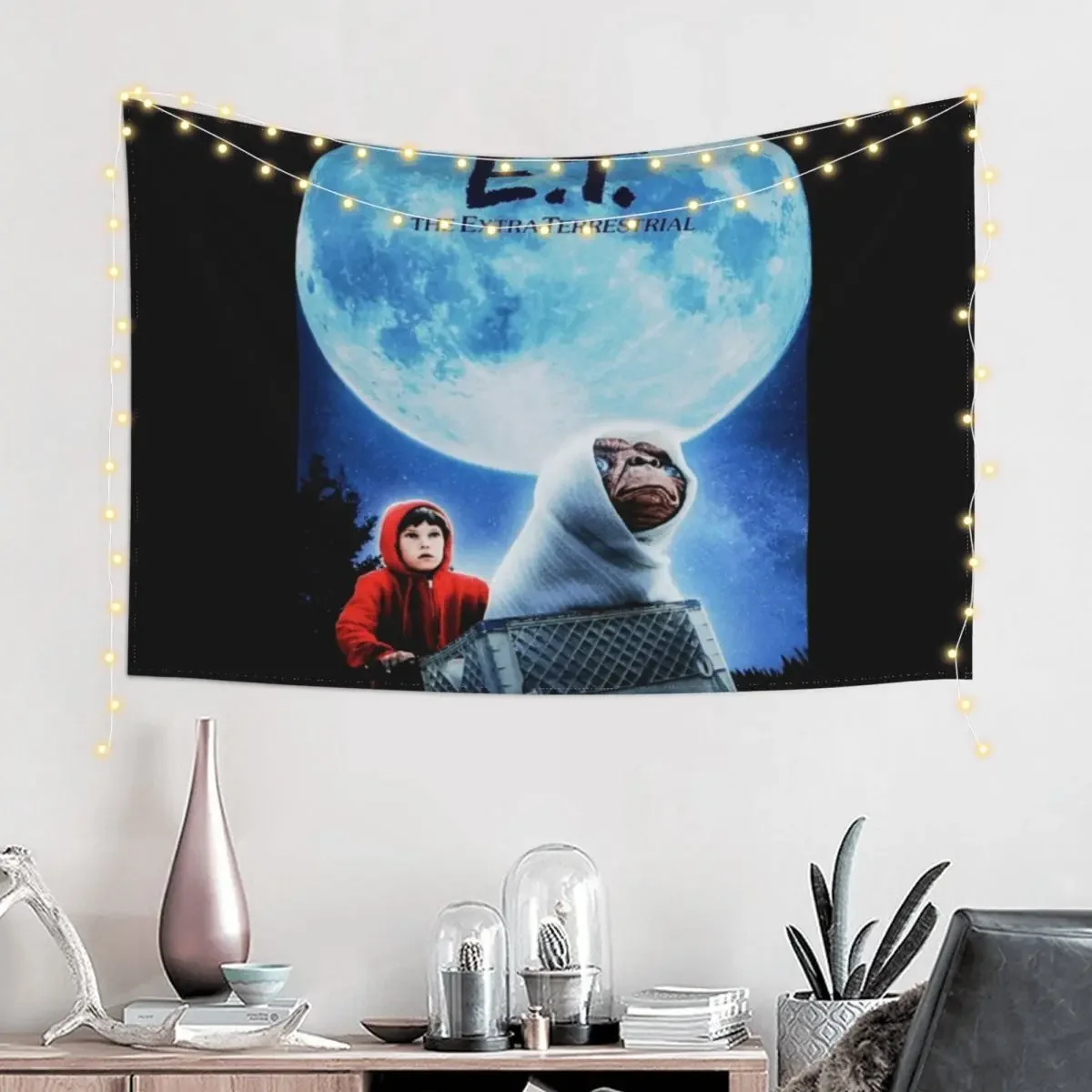 E.T. The Extra Terrestrial (1982) Movie Classic . Tapestry Home Supplies Decorative Paintings Tapestry