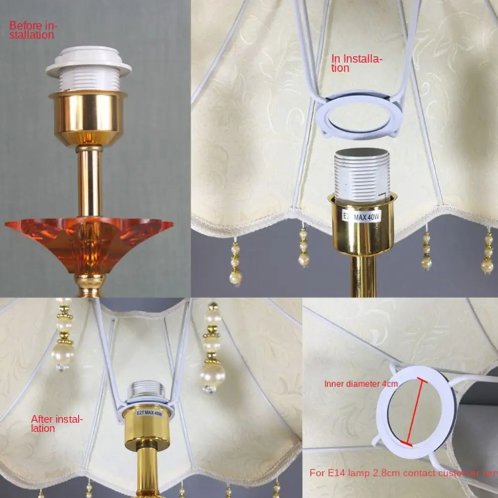 Table Bedroom Decoration E27 Table Lamp Shade 25CM Pearl Tassel Wall Lamp Cover Shading Luxury Floor Lamp Dust Cover Wall Lamp