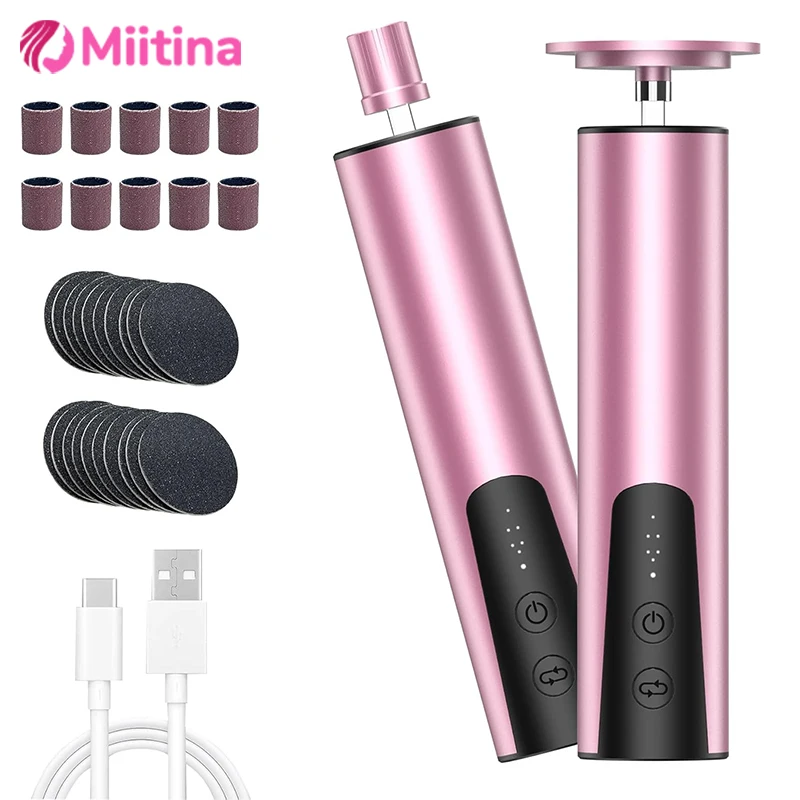 Herramienta para el cuidado de los pies Herramientas eléctricas para el cuidado de los pies y las manos 2 en 1 Esmalte suave para eliminar la piel muerta y las cutículas con arena de repuesto