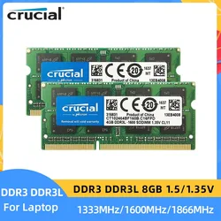 Önemli RAM DDR3 DDR3L 8GB 1600MHz 1333MHz 1866MHz SODIMM Ram PC-10600 12800 14900 1.5V 1.35V 204Pin Laptop Notebook belleği için