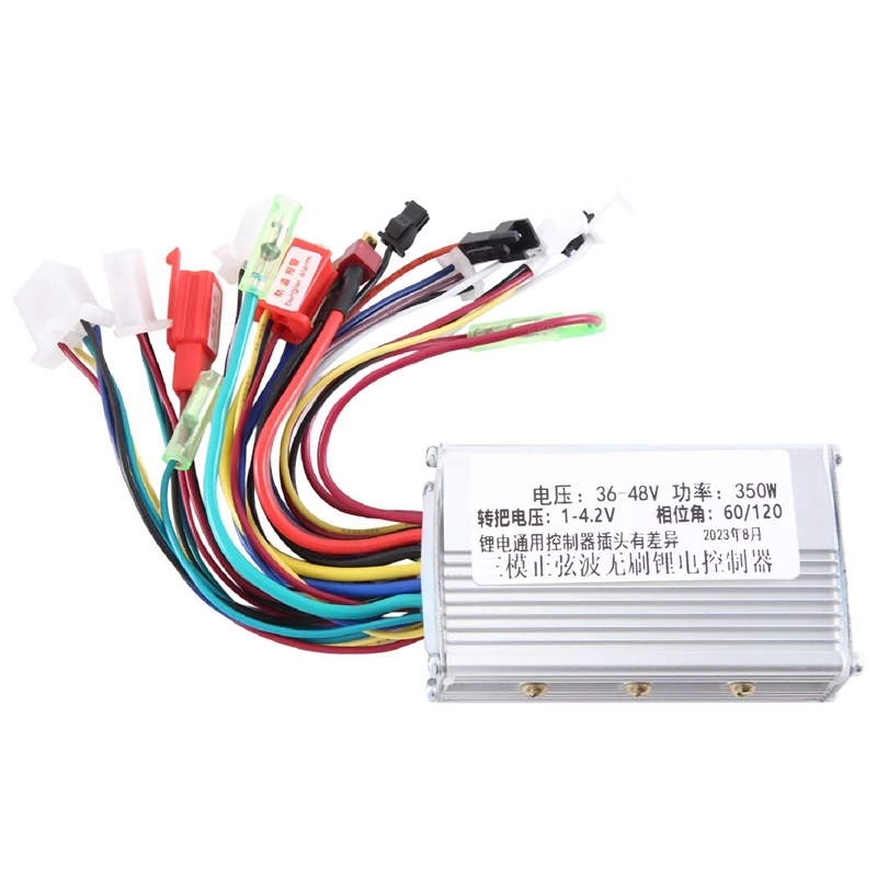 Electric Bicycle Controller E-Bike Accessories 36V/48V 350W Electric Bike Motor Brushless Sinewave Controller Replacement Parts