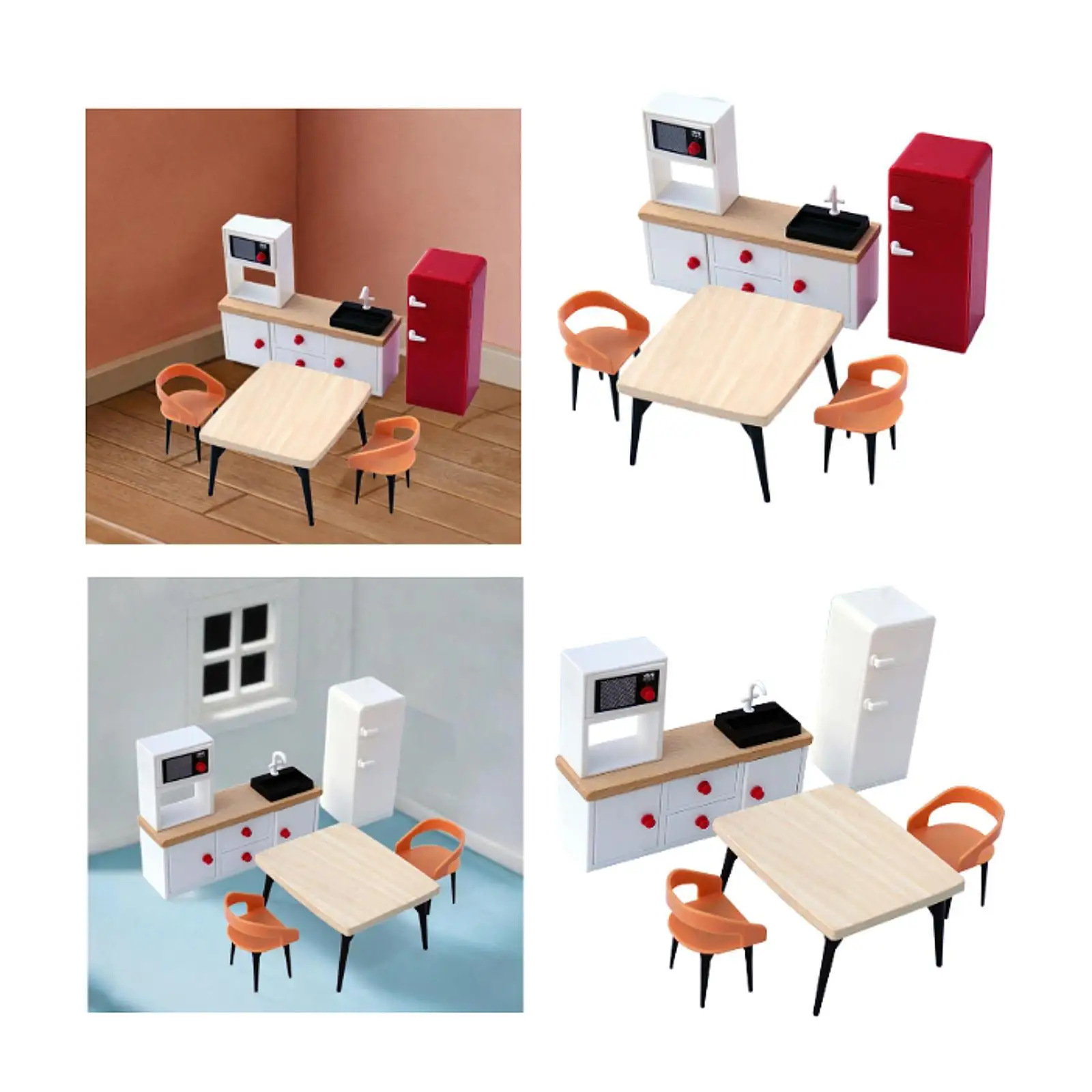 Puppenhaus-Möbel-Set, Ornament, Puppenhaus-Dekoration für Mädchen, Kinder, Kleinkinder ab 3 Jahren