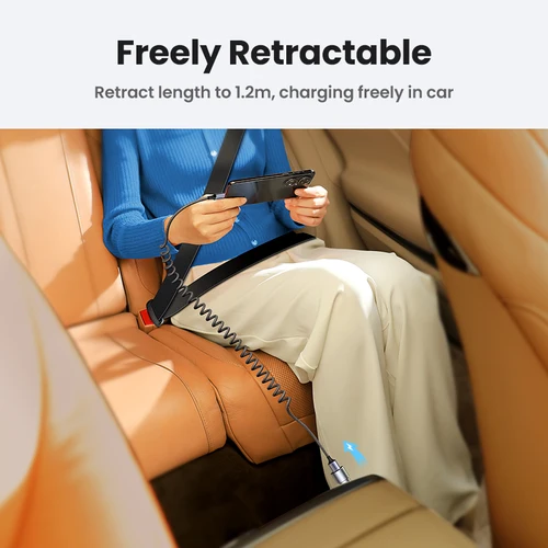 Imagen 2 del producto UGREEN-Cable USB tipo C de 6A y 100W, cargador telescópico de carga rápida para coche, Honor y Xiaomi para Huawei, 100W/66W