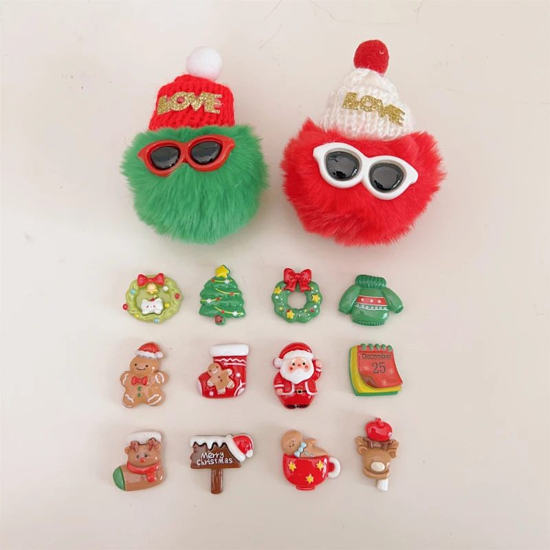 New Christmas Cute Plush Shoe Decorative Charms Diy Holiday Party Favors Suitable For All Clogs Perfect For Xmas Gifts