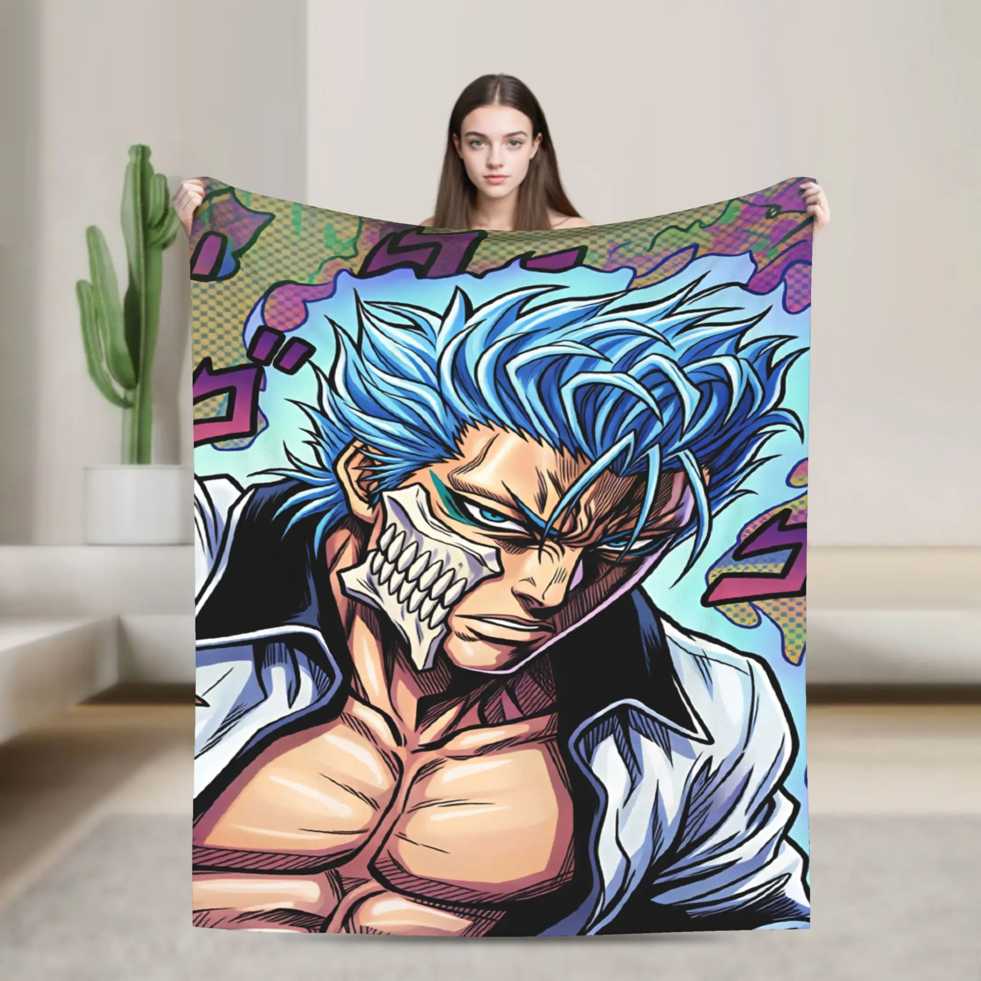 Bleach Kurosaki Ichigo Anime Cartoon Blanket Warm Plush Throw Blanket For Living Room Decorative Flannel Bedspread Bed Cover