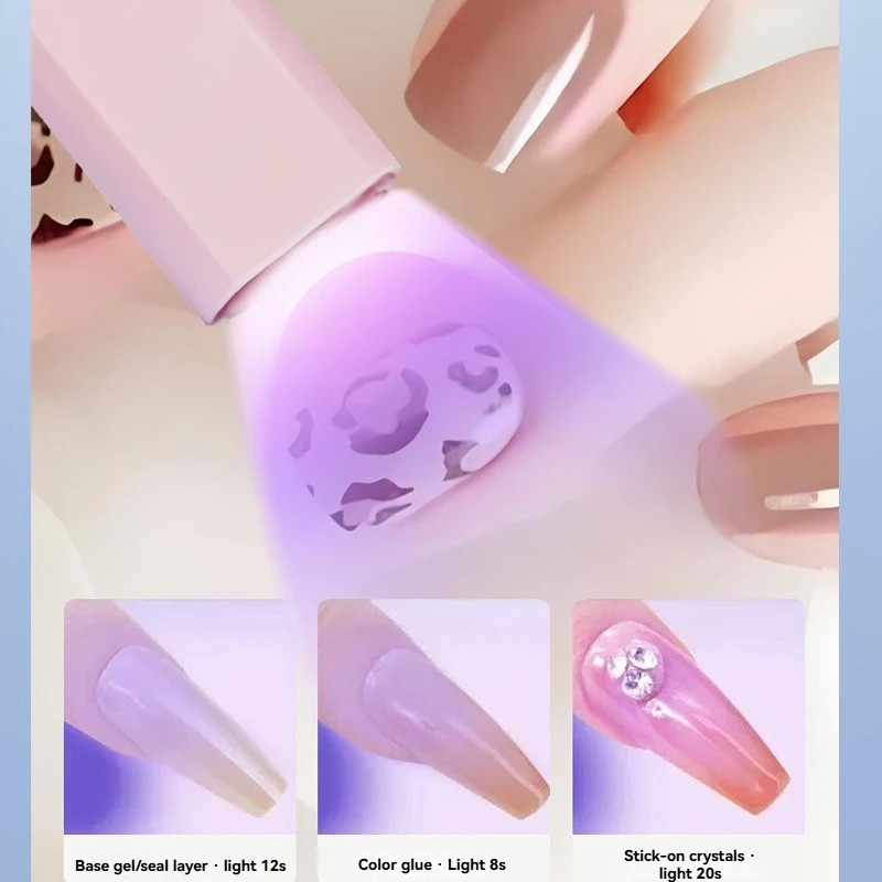 Mini Handheld Nail Fast Dryer Nail Curing Gel Nail Polish Baking Lamp Quick Light Dry no Black Hand One Word Nail Lamp