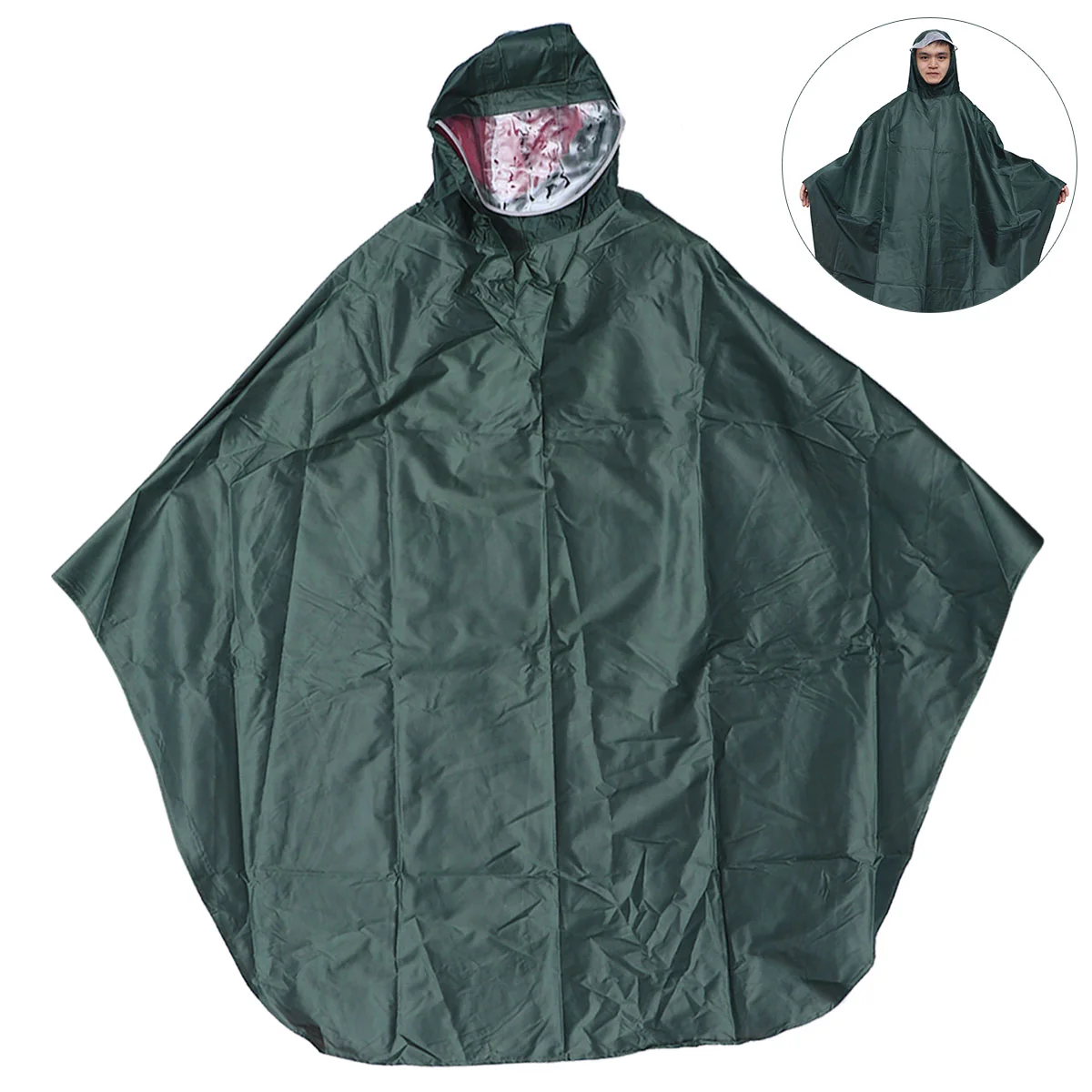 Raincoats for Men Waterproof Poncho Ponchos Hat Brim Cape Conjoined