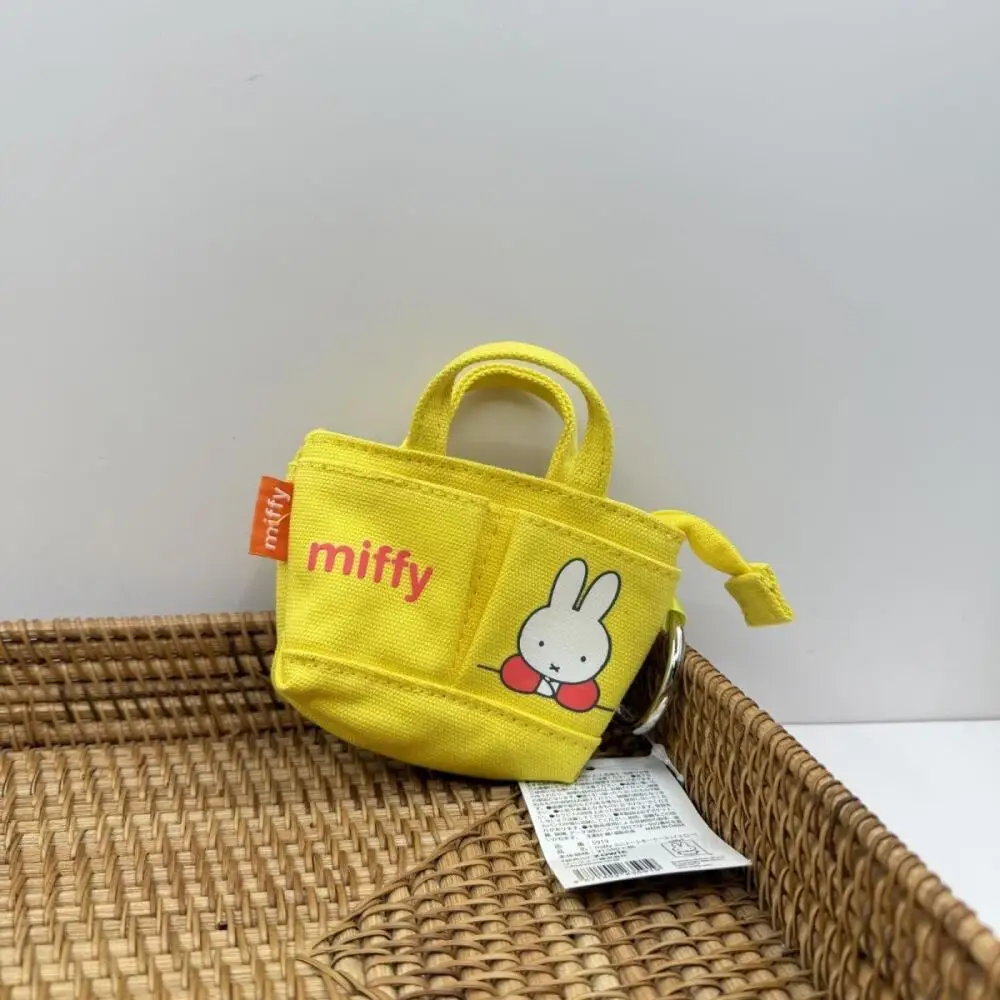 Miffy coelho cartão tong bonito mini moeda bolsa de armazenamento saco chave pingente um presente requintado pingente para amigos