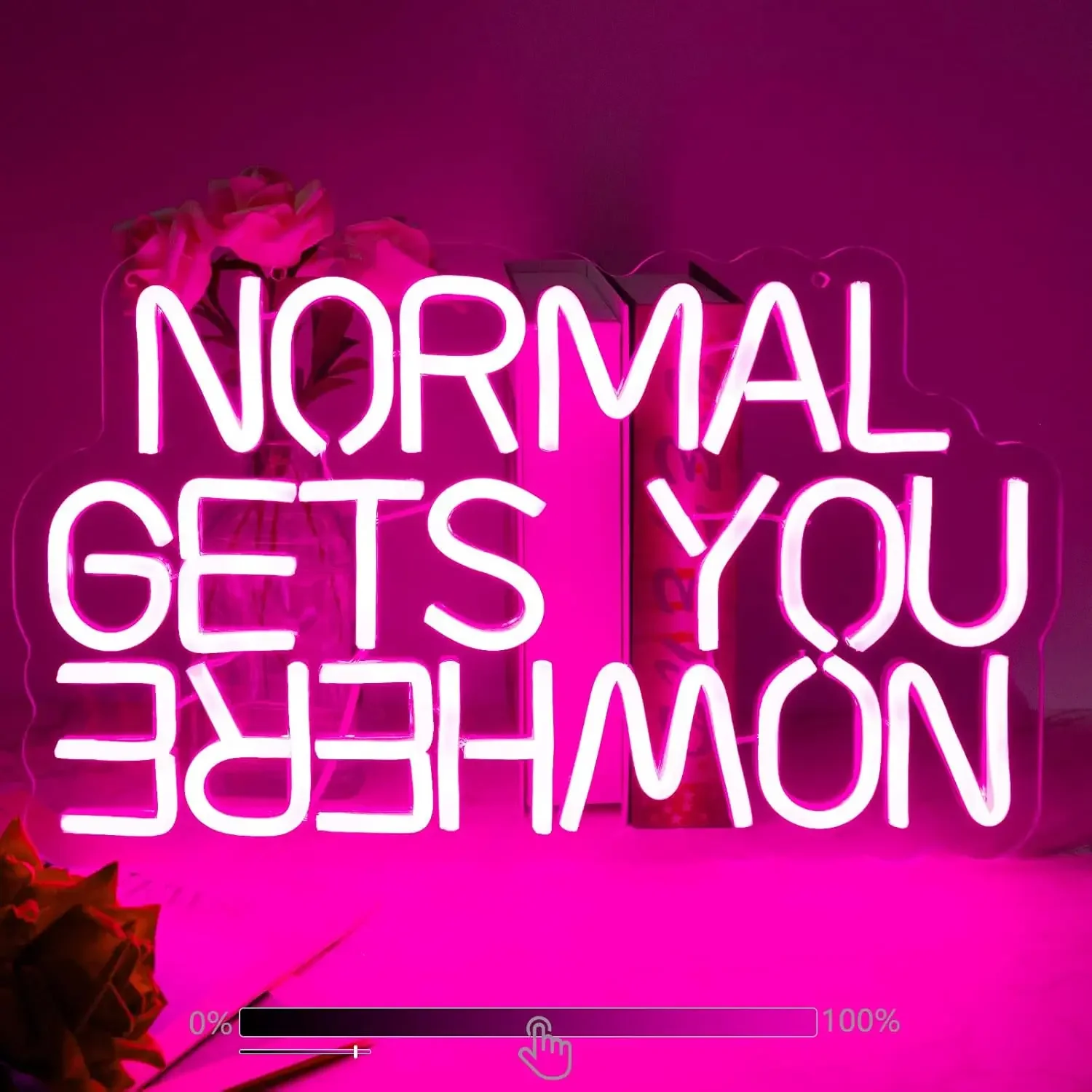 Normal Gets You Nowhere Neon Sign LED Neon Light Aesthetic Operated Light For Door Decorations Bedroom Accessories Neon Sign