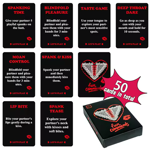 50PCS Couple Interaction Game Cards Leisure Entertainment Tabletop Playing Cards Family Gathering Fun Game Card Deck Set