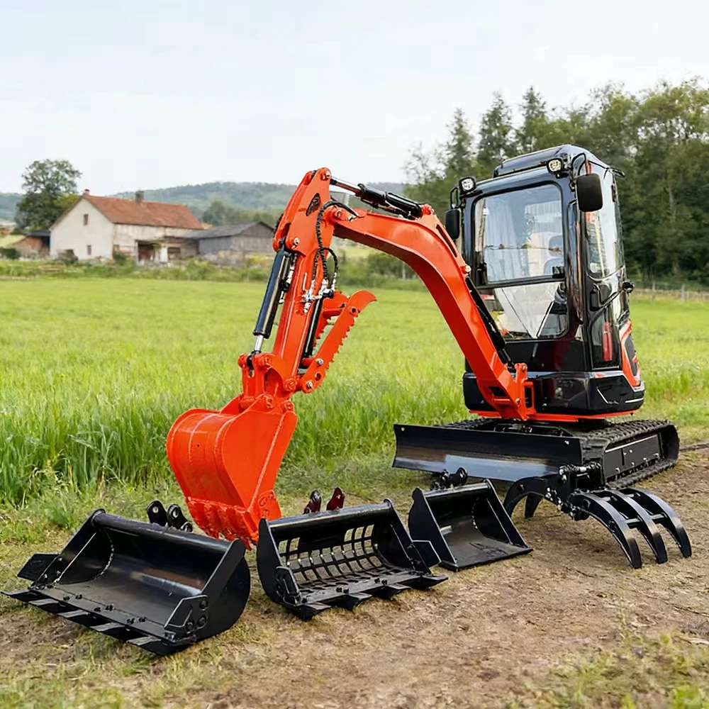 

Мини-экскаватор Евро 5, CE EPA, 1,8 тонны, гидравлический резиновый гусеничный дизельный мини-экскаватор, небольшой экскаватор с кабиной по индивидуальному заказу