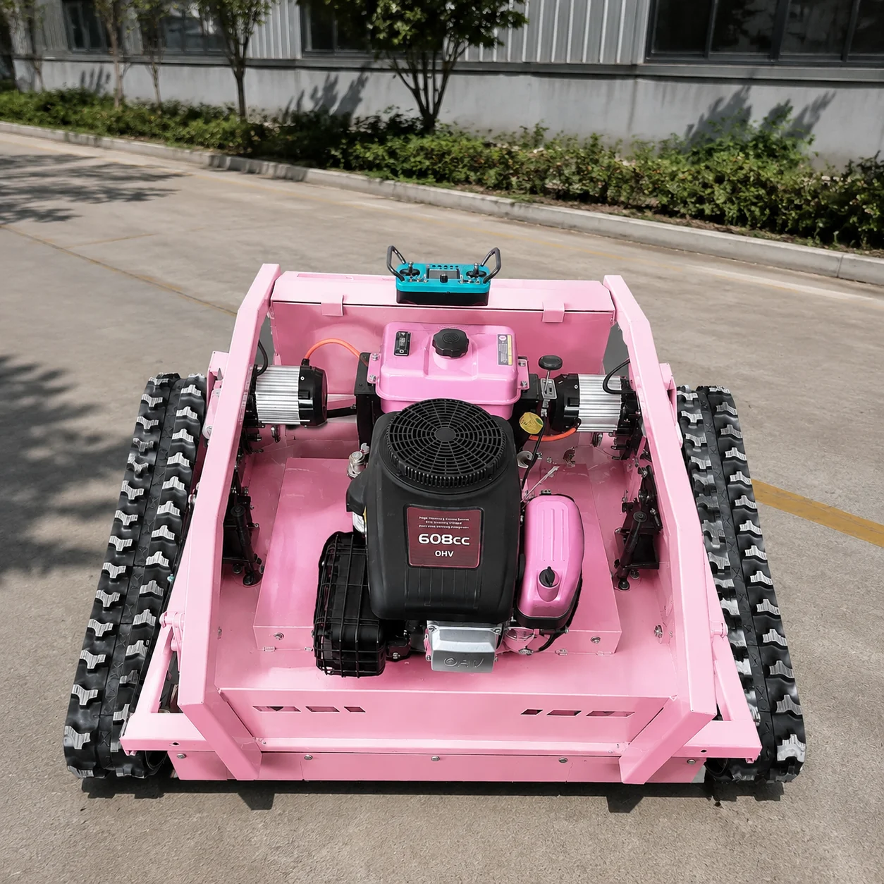 Remote Control Crawler Lawn Mower 500mm Grass Cutter 45° Climbing Brush Cutting Machine for Orchard Farm Garden