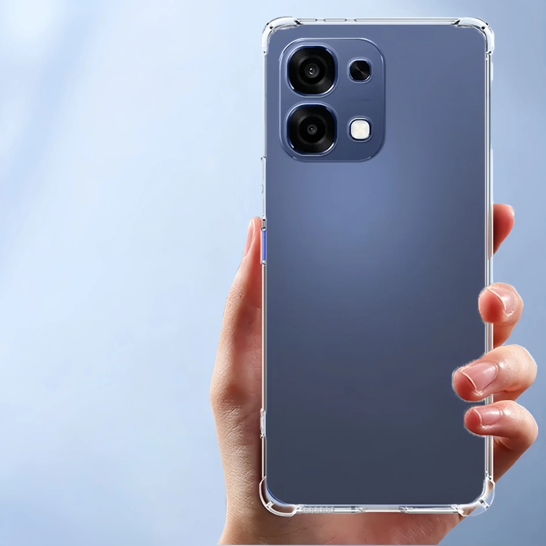 جراب هاتف شفاف بدون اصفرار TPU مقاوم للصدمات OPPO A6 Pro / A5 Pro / A5 / A5X - شفاف #4