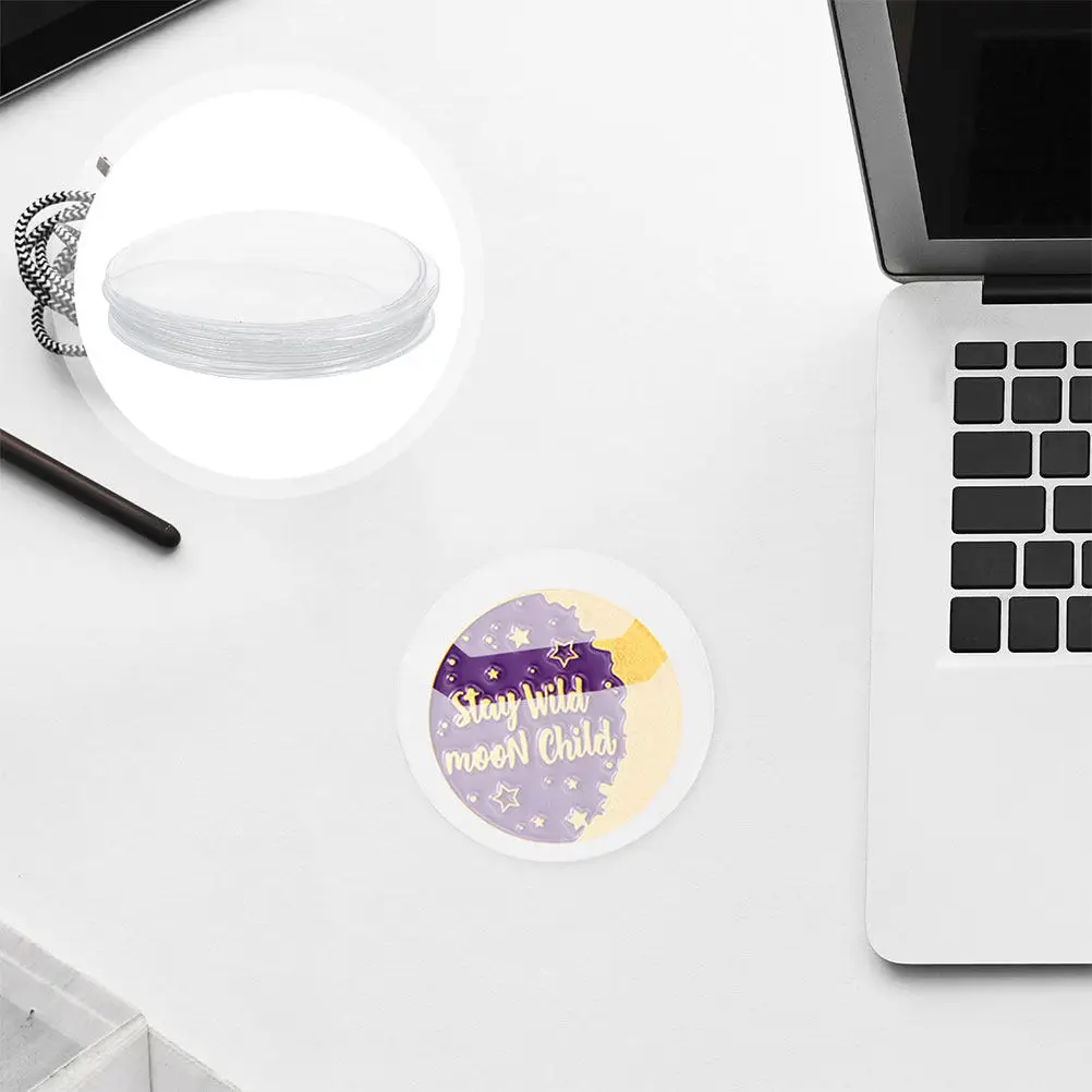 

20 шт. прозрачных защитных чехлов круглой формы для значков, монет, коллекционных предметов, с защитой от царапин, портативные, для демонстрации