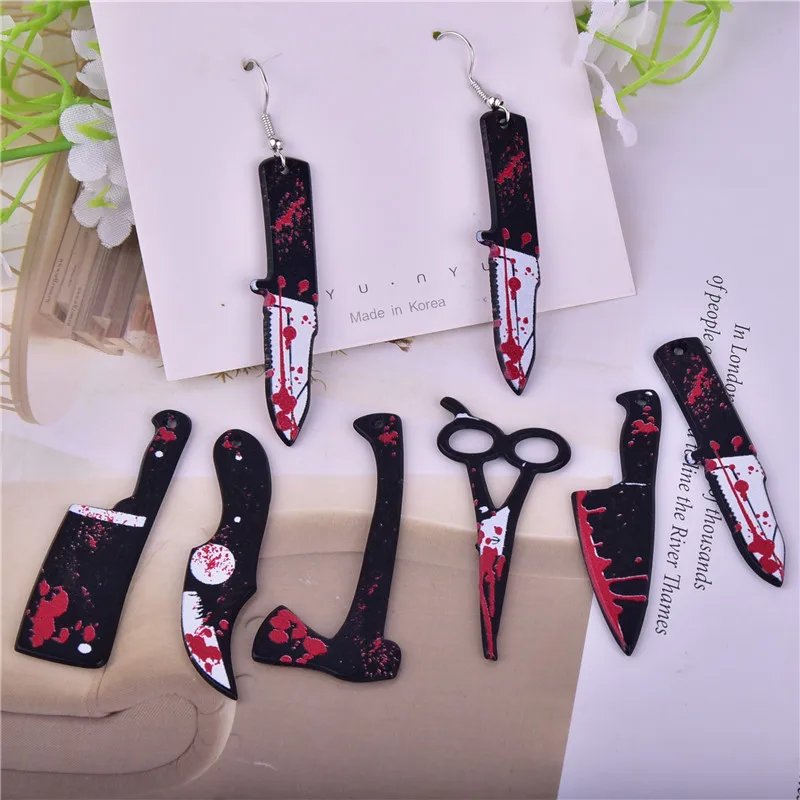 Mix 10/12pcs/lot Bloody Knife Scissors dagger Resin Charms for Earring  Bracelet DIY Jewelry  Making