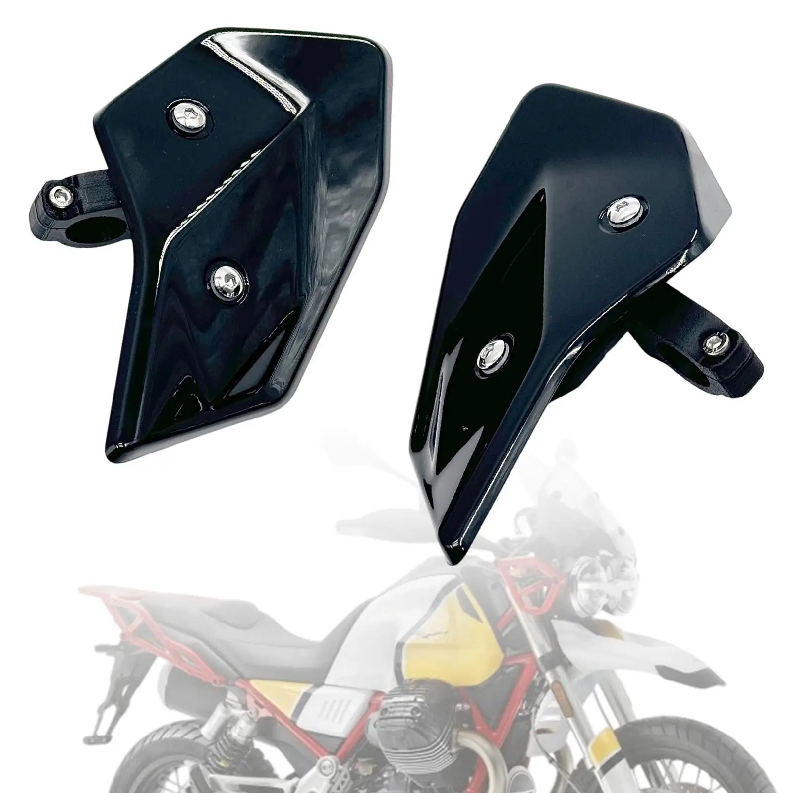 2 Pieces Motorcycle Side Wind Deflector Windscreens Motorbike Windshields Spoilers Replacement Premium for Moto Guzzi V85TT