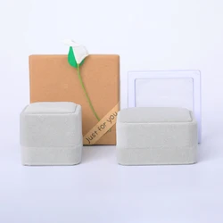 PE Film Jewelry Box Paper Boxes Velvet Cloth Box Wedding Jewelry Display Box Necklace Accessories Jewelry Packaging Gifts Box