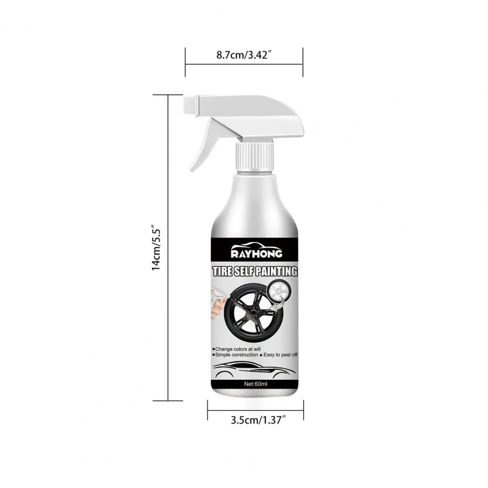 Black/Sliver Tire Self Painting Peelable For Car Hub Rims Anti rust Matte Prismati High Performance Wheel Spray Paint