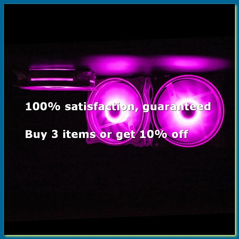 4 Pin 120mm Cool Fan Pc Fans 3 Aperture Interntl External Pink LED Large Air Volume Silent Fan for Pc Cooling 3 Pack-DTD2
