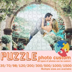 Photo Custom DIY Puzzle Wooden Personalized Jigsaw Puzzle with Box 35/70/98/120/200/300/500/1000/1500 Multiple Sizes Available